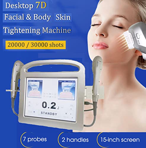 SLIMMING 7d HIFU Máquina de belleza profesional no quirúrgico para eliminación de arrugas, 7d hifu dispositivo de adelgazamiento corporal con 7 cartuchos