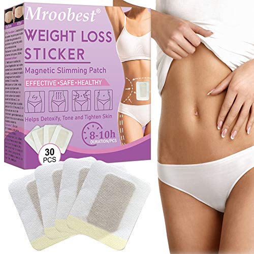 Slimming Patches, Parches Adelgazantes, Weight Loss Sticker, Parche de Adelgazamiento Rápido Anticelulítico y Quemagrasas para Barriga de Cerveza, Cintura de Grasa del Vientre (30 Piezas)