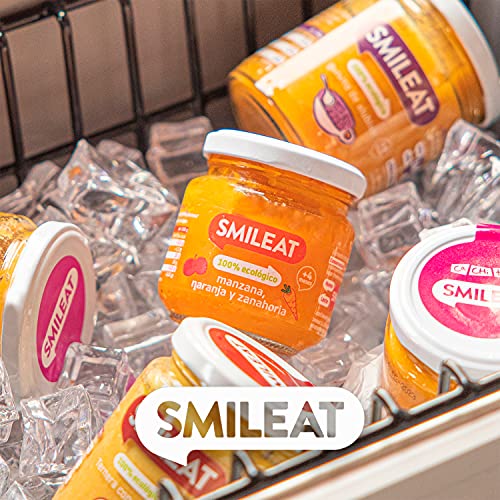 Smileat - Tarritos Ecológicos Multifrutas con Mango, Ingredientes Naturales, Para Bebés a partir de los 4 Meses - Pack de 12x130g - 1560g