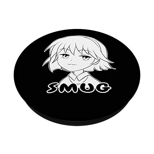 Smug Cara linda anime chica regalo para el fan de Otaku PopSockets PopGrip Intercambiable