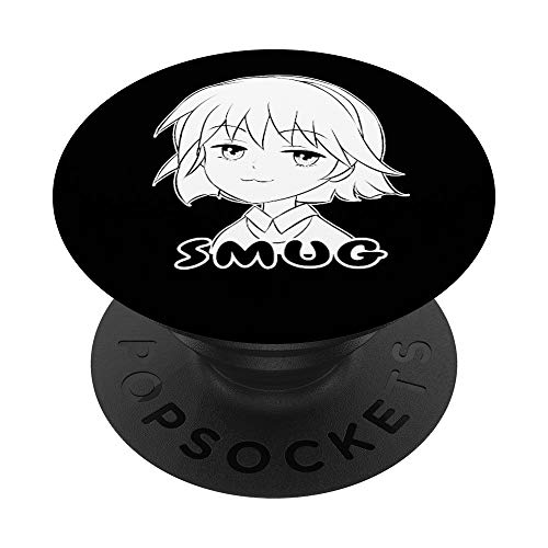 Smug Cara linda anime chica regalo para el fan de Otaku PopSockets PopGrip Intercambiable