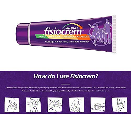 SOLUGEL FISIOCREM Crema de músculo para aliviar el dolor articular y muscular (paquete de 2) 60 ml