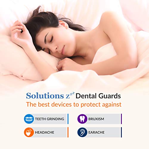 Solutions ZZZ Férula dental profesional [4 PIEZAS 2 TAMAÑOS] Ferula de Descarga Nocturna Anti rechinar de dientes- GRATIS:Se envía el ebook a petición del interesado + Estuche Antibacterial