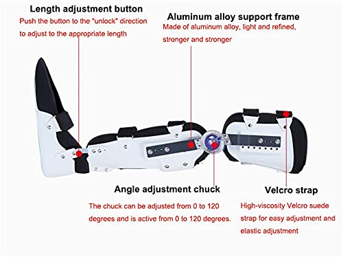 Soporte de articulación de tobillo ajustable para pierna, rodillera con bisagras para LCA / ligamentos / lesiones deportivas, fractura, recuperación posoperatoria, protección de menisco para hombres y