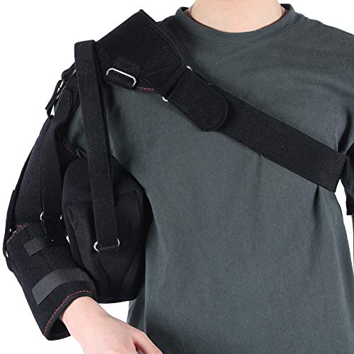 Soporte de hombro, soporte de hombro ajustable para adultos con bandolera y cinturón de bandolera para bursitis, articulación CA dislocada, desgarro del labrum, tendinitis (negro)