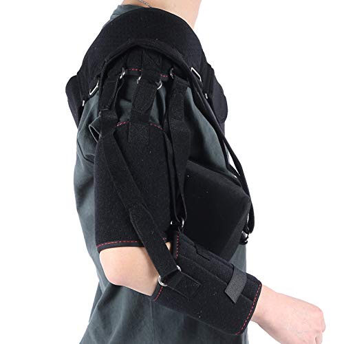 Soporte de hombro, soporte de hombro ajustable para adultos con bandolera y cinturón de bandolera para bursitis, articulación CA dislocada, desgarro del labrum, tendinitis (negro)