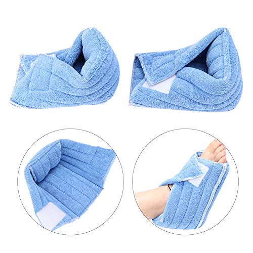 Soporte de Tobillo, 2 Piezas de Soporte para el talón del pie, antiescaras, Tobillo del pie, Cubierta cálida para Ancianos, atención de enfermería en la Cama, prevención de úlceras por