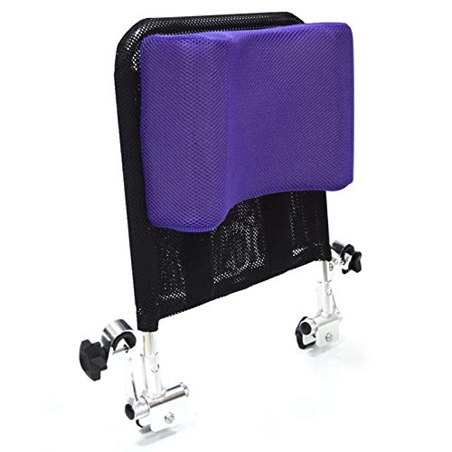 Soporte para el cuello del reposacabezas de la silla de ruedas Cómodo cojín del cojín del respaldo del asiento, acolchado ajustable para adultos de sillas de universales portátiles, 16 "-20", púrpura