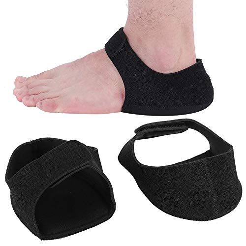 Soporte para el talón, almohadilla para el talón de silicona suave Amortiguador unisex para aliviar el dolor Almohadilla para el soporte para el talón Gel de silicona en forma (S 35-40-Con agujero)