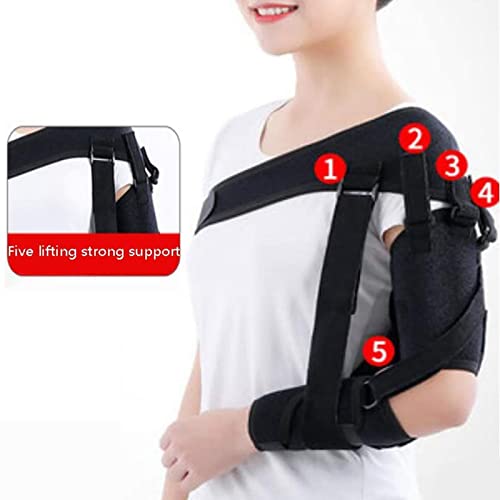 Soporte para Hombro con Almohadilla de presión, inmovilizador de Hombro con Cabestrillo para Brazo, para desgarro del Codo del Manguito rotador,Soporte Derecho Izquierdo Left Shoulder