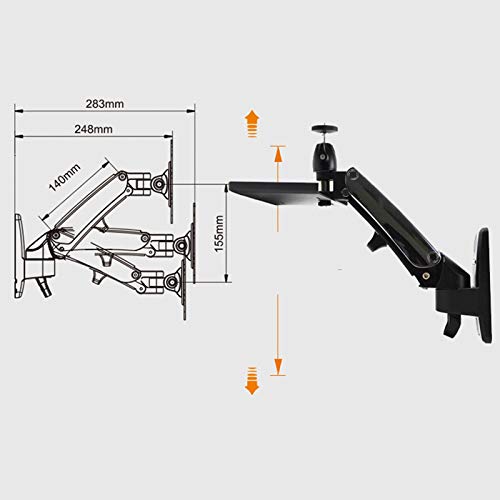 Soporte Proyector PROYECTOR MONTAJE DE LA PARED Soporte para el hogar Ajustable Levantamiento de la pared Colgador de la pared puede girar el soporte de la pared izquierda y derecha con la bandeja, ne