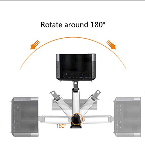 Soporte Proyector PROYECTOR MONTAJE DE LA PARED Soporte para el hogar Ajustable Levantamiento de la pared Colgador de la pared puede girar el soporte de la pared izquierda y derecha con la bandeja, ne