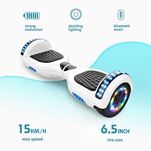 SOUTHERN WOLF Hoverboard con Silla, Hoverboard niños con Altavoz Bluetooth de 6,5 Pulgadas, Rueda con luz LED, con Asiento de Kart para niños y Adolescentes,Regalos para niños