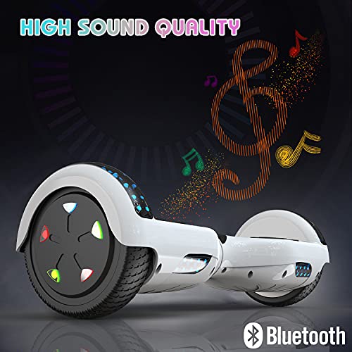 SOUTHERN WOLF Hoverboard con Silla, Hoverboard niños con Altavoz Bluetooth de 6,5 Pulgadas, Rueda con luz LED, con Asiento de Kart para niños y Adolescentes,Regalos para niños