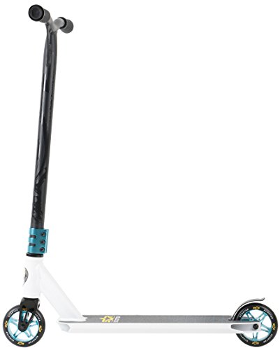 STAR SCOOTER Patinete Patineta Scooter Freestyle Stuntscooter para niños y niñas a Partir de 7 años y Adultos | 110 mm Edición Entrada | Blanco Azul