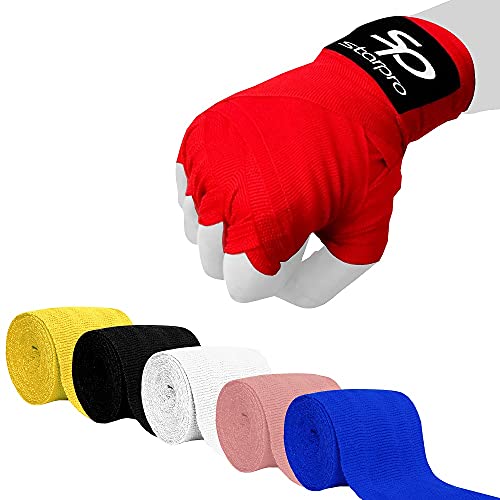 Starpro mexicanas Vendas de Mano Thump n ’Loop |Vendajes de algodón Tejido con Carbono|Colores múltiples| para Boxeo Muay Thai Kickboxing Karate Lucha Artes Marciales Gimnasio Fitness 2.55m 3.5m 4.5m