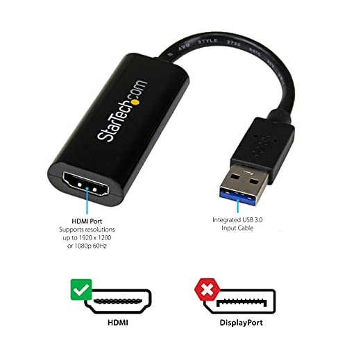 StarTech.com Adaptador Gráfico Conversor USB 3.0 a HDMI - Cable Convertidor Compacto de Vídeo