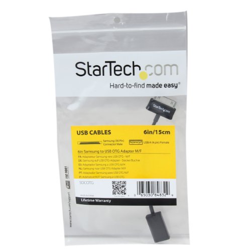 StarTech.com SDCOTG - Cable Adaptador USB OTG, USB A Hembra para Samsung Galaxy Tab, Negro