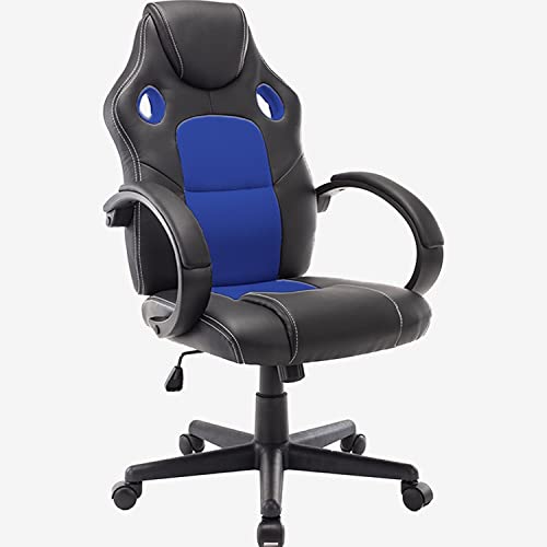 STmeng Liberty T1 Silla Oficina Ergonómica, Silla Gaming Silla Escritorio con Altura Ajustable, Giratoria Sillas de Oficina con Ruedas Soporte Lumbar 3D Reposabrazos Asiento Acolchado, Azul