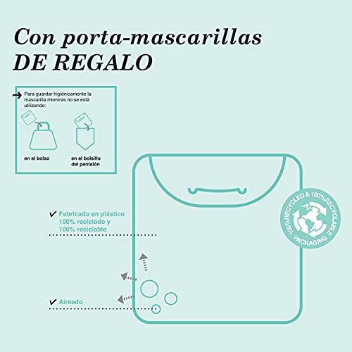 SUAVINEX Mascarillas Infantiles 3-5 Años Higiénicas Reutilizables Certificadas y Homologadas. 3 Capas. 25 Ciclos de Lavado. Fabricadas en España, 2 Unidades, Rosa 30 g