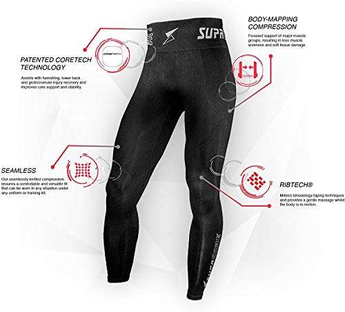 Supacore - Leggings de compresión Coretech para Hombre, la única Prenda de compresión de Grado médico sin Costuras para Deportes, Entrenamientos y recuperación