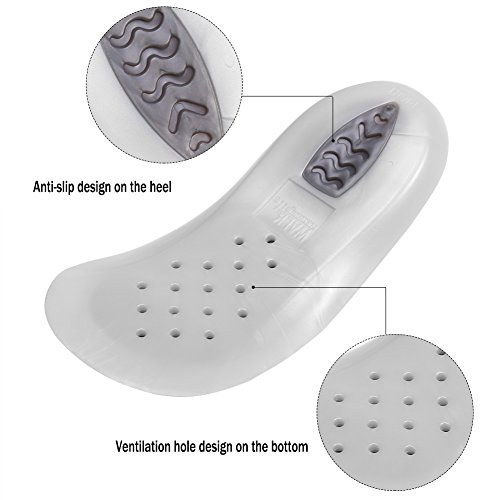 Tacones - Inserciones de zapato de nano-plata para fascitis plantar, dolor de talón, espolón óseo y dolor de Aquiles - Soporte de almohadilla y amortiguador Corrección de piernas O/X(F)