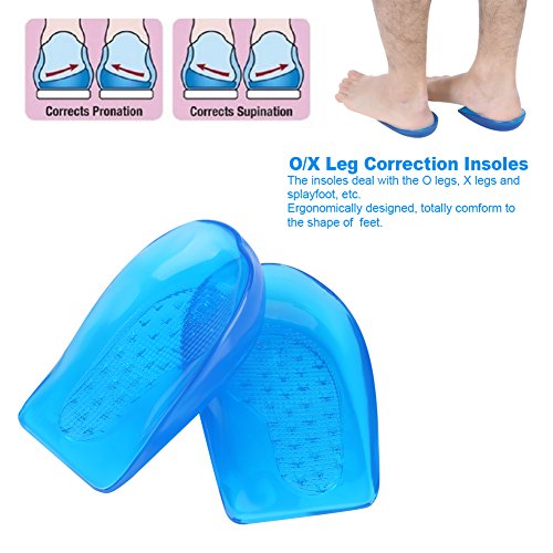 Tazas de gel de silicona para el talón - Inserciones de calzado para la fascitis plantar, dolor de talón, espolón óseo y dolor de Aquiles - Soporte para almohadilla y amortiguador (L41-46)