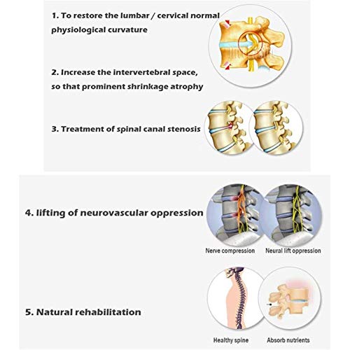 TcooLPE Cabeza de Cuello Hombro, Cuello Hamaca Masaje Ajustable Diseñado, Cervical/Atrás/Tracción Lumbar Banco de la Parte Trasera, para alineación de la Columna Vertebral