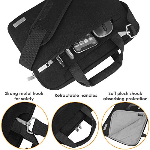 TECHGEAR Funda para 11-12,3 computadoras portátiles, Bolsa portátil Multifuncional para computadora portátil con Correa Ajustable para el Hombro, Correa de Equipaje y manijas supresibles