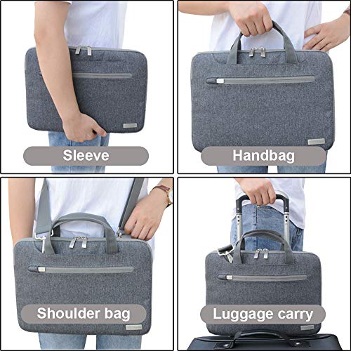 TECHGEAR Funda para 11-12,3 computadoras portátiles, Bolsa portátil Multifuncional para computadora portátil con Correa Ajustable para el Hombro, Correa de Equipaje y manijas supresibles