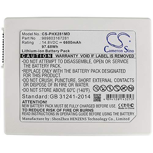 TECHTEK batería Compatible con [Philips] Defibrillateur, Heartstart XL Plus, HeartStart XL+, Moniteur, Philips Defibrillator Hearstart XL+ sustituye 989803167281, para M6479, para M6479-O, para SE-02