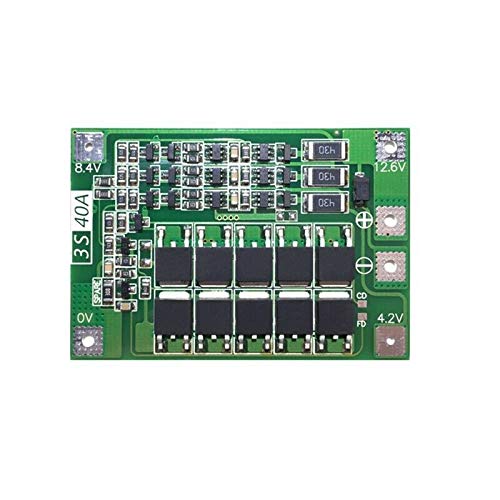 TECNOIOT 5 pcs 3S 40A 11.1V 12.6V 18650 Placa de protección de batería de Litio con saldo BMS