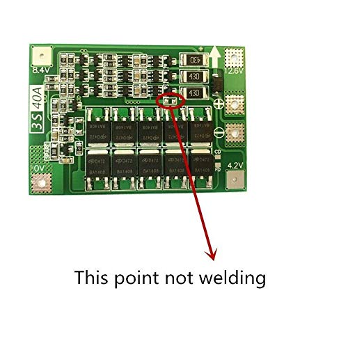 TECNOIOT 5 pcs 3S 40A 11.1V 12.6V 18650 Placa de protección de batería de Litio con saldo BMS