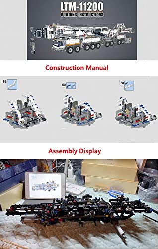 Tecnología Grúa Liebherr LTM 11200 Modelo 7692 Piezas Kit MOC Grúa Móvil Servicio Pesado con Control Remoto Technic Compatible con Tecnología Lego