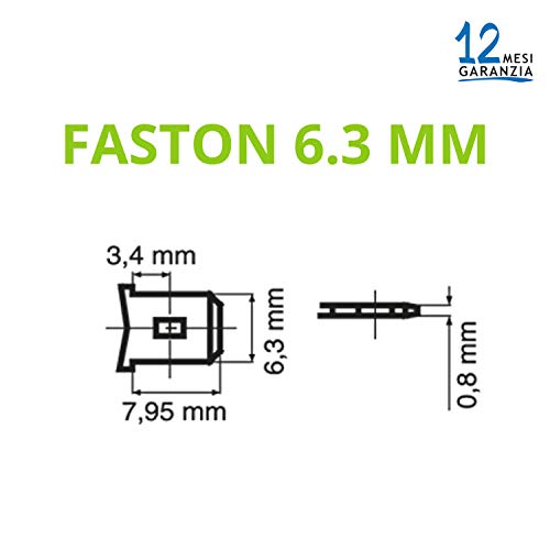 Tecnoware Batería de plomo-ácido 12 V Capacidad 5 Ah - para SAI, Videovigilancia y sistemas de Alarma - Conexión Faston 6,3 mm - Dimensiones 9 x 10 x 7 cm