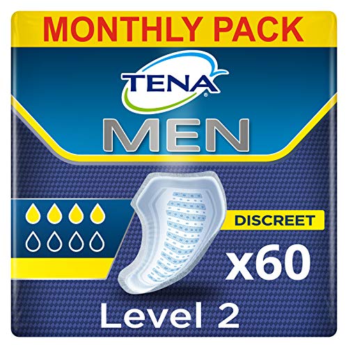 TENA Men Protector Nivel 2, Compresas Incontinencia Hombre - 60 Unidades (6x10)