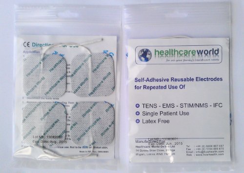 TENS Electrode Pads By Healthcare World For TPN Lloyds Tenscare Neurotrac etc by Healthcare World - Pack Of 40