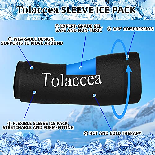 Terapia de frío y calor Paquetes de hielo flexibles Terapia de frío Manga de compresión Paquete de gel reutilizable para lesiones Envoltura en frío para rodilla Codo de tobillo de pantorrilla(XL)