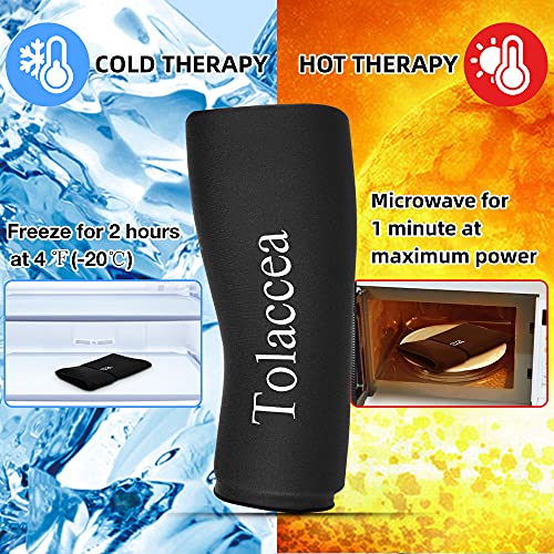 Terapia de frío y calor Paquetes de hielo flexibles Terapia de frío Manga de compresión Paquete de gel reutilizable para lesiones Envoltura en frío para rodilla Codo de tobillo de pantorrilla(XL)