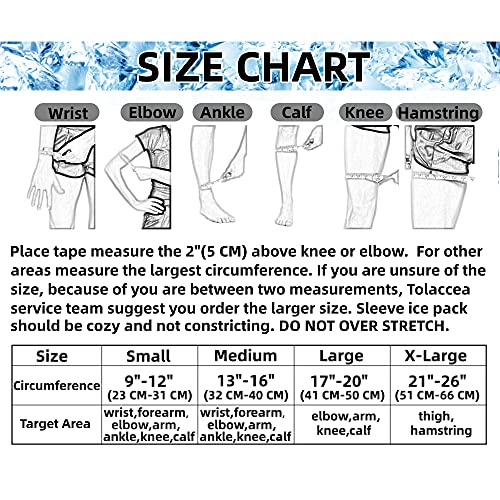 Terapia de frío y calor Paquetes de hielo flexibles Terapia de frío Manga de compresión Paquete de gel reutilizable para lesiones Envoltura en frío para rodilla Codo de tobillo de pantorrilla(XL)
