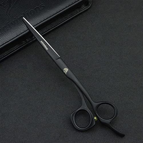 Tijeras de peluquería profesional de 6,5 pulgadas 440C Tijeras de corte de pelo de acero Accesorios de peluquero recto Agujero ciego Salón Pelo Clipper Barber Shears PET PEAR SCIISSORS PERRO PERRO