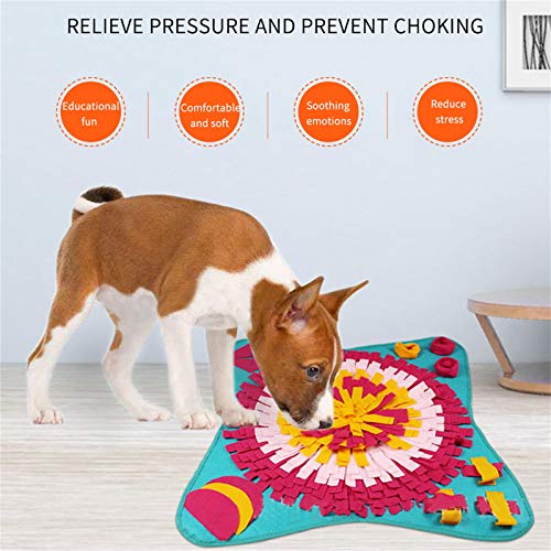 Tonsooze Snuffle Mat para Perros, Alfombra de Actividades para Mascotas, Alfombra Olfato Perro Mascotas Perros tapete de Entrenamiento rompecabezas Juguetes de alimentación Bowl