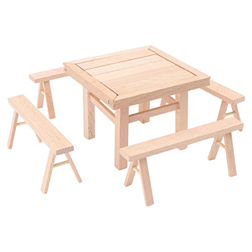 TOYANDONA Casa de Muñecas en Miniatura Mesa de Comedor Juego de Sillas para Niños Formas de Madera Rompecabezas de Tangram de Madera Rompecabezas Juguetes Montessori para Niños Pequeños