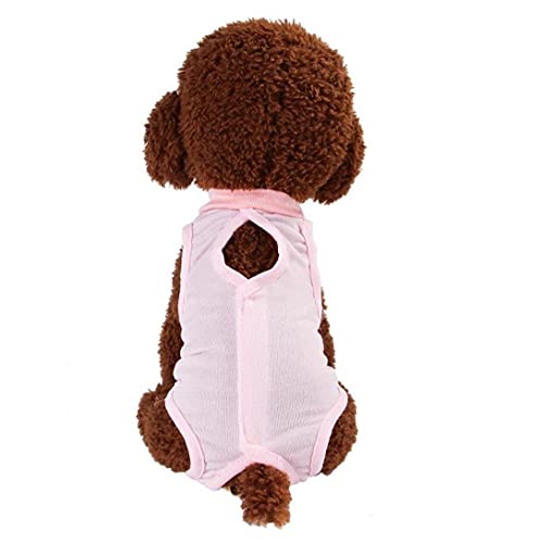 Traje de recuperación quirúrgica Profesional para heridas Abdominales después del Desgaste de la cirugía - Lavable a máquina - Kittens Ropa fisiológica (s Rosa)