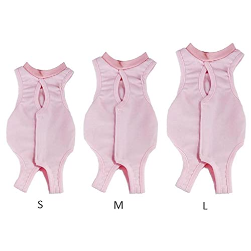 Traje de recuperación quirúrgica Profesional para heridas Abdominales después del Desgaste de la cirugía - Lavable a máquina - Kittens Ropa fisiológica (s Rosa)