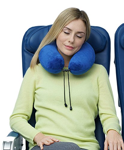 Travelrest® - Almohada Terapéutica para Cuello y Viaje con Espuma Viscoelástica - Funda de Microfibra Lavable - Se Adapta al Equipaje - Se Amolda Perfectamente a su Cuello y Cabeza - 2 años de Garantí