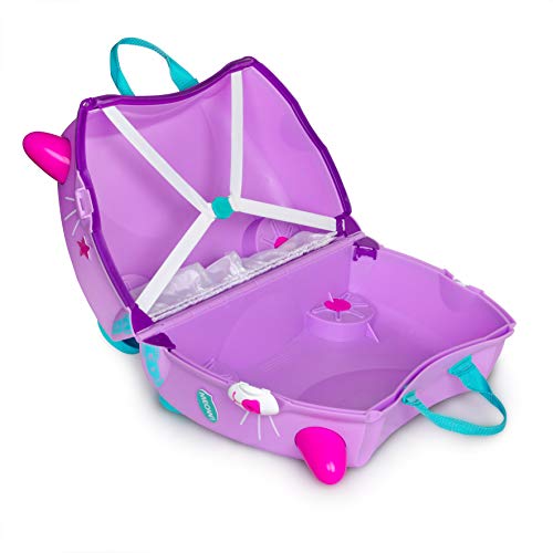 Trunki Maleta correpasillos y equipaje de mano infantil: Gato Cassie (Lila)