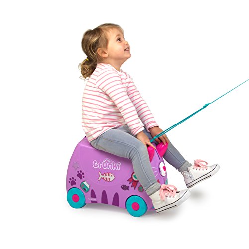 Trunki Maleta correpasillos y equipaje de mano infantil: Gato Cassie (Lila)