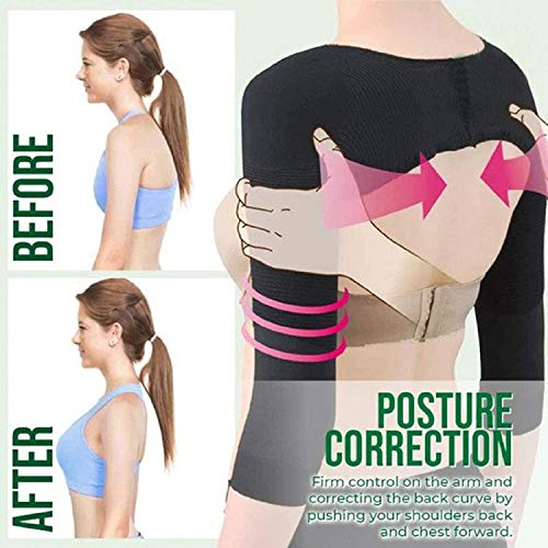 TTCPUYSA MaxiCurve Posture Support Mangas adelgazantes, Moldeador de Brazo Superior Post quirúrgico Mangas de compresión más Delgado Brazo Modelador de Hombro (Beige, M)