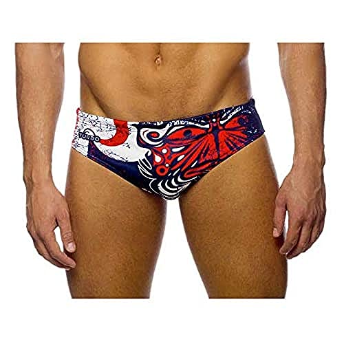 Turbo Power Maon Flag Pañal para Nadar, Rouge/Marin, L Unisex Adulto